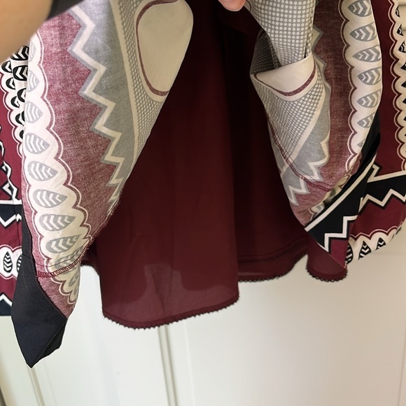 Maeve Anthropology Moon Song Sleeveless Dress | Black, Red, Cream | Size 4 - Picture 4 of 8